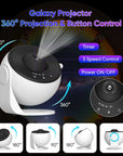 Bedroom Galaxy Projector Night Light HD Image Star Projector 13 Film Discs Kids Planetarium Projector 360° Rotation Galaxy Light