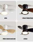 Ceiling Fans With LED Lamp High Wind 3 Speed Silent Fans Light Modern Retro Design for Bedroom Living Room Decor Home lighting