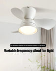 Ceiling Fans With LED Lamp High Wind 3 Speed Silent Fans Light Modern Retro Design for Bedroom Living Room Decor Home lighting