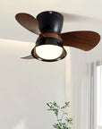 Ceiling Fans With LED Lamp High Wind 3 Speed Silent Fans Light Modern Retro Design for Bedroom Living Room Decor Home lighting