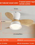 Ceiling Fans With LED Lamp High Wind 3 Speed Silent Fans Light Modern Retro Design for Bedroom Living Room Decor Home lighting