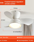 Ceiling Fans With LED Lamp High Wind 3 Speed Silent Fans Light Modern Retro Design for Bedroom Living Room Decor Home lighting