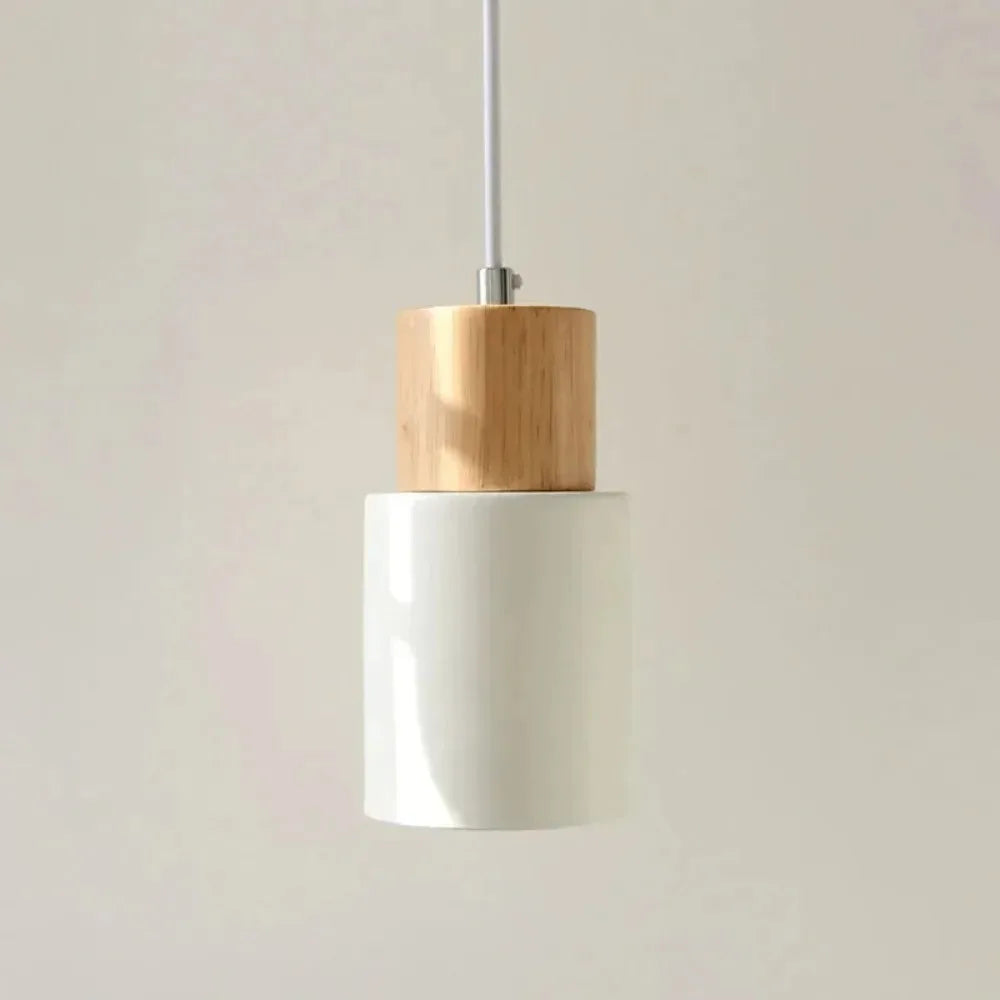 CHUNGYANG Scandinavische Houten Eenvoudige Hanglamp, Cafe Opknoping Creatieve Persoonlijkheid Kroonluchter, Metalen E27 Hangende Hanglamp, Voor Gang, Woonkamer, Slaapkamerlantaarn