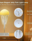 Upgraded Silent Jellyfish Lamp, Jelly Fish Light With Dancing Legs, Voice Control for Bedrooms, Living Room and Christmas Gifts