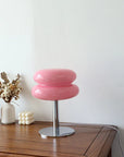 Macaron Glass Table Lamp Trichromatic Dimming Living Room Atmosphere Lamps Eye Protection Night Light Girl Bedroom Bedside Decor