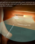 Motion Sensor Smart LED Night Light Rechargeable Magnetic Wall Light Portable Lamp for Cabinet Hallway Bedroom Bath Staircase