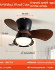 Ceiling Fans With LED Lamp High Wind 3 Speed Silent Fans Light Modern Retro Design for Bedroom Living Room Decor Home lighting