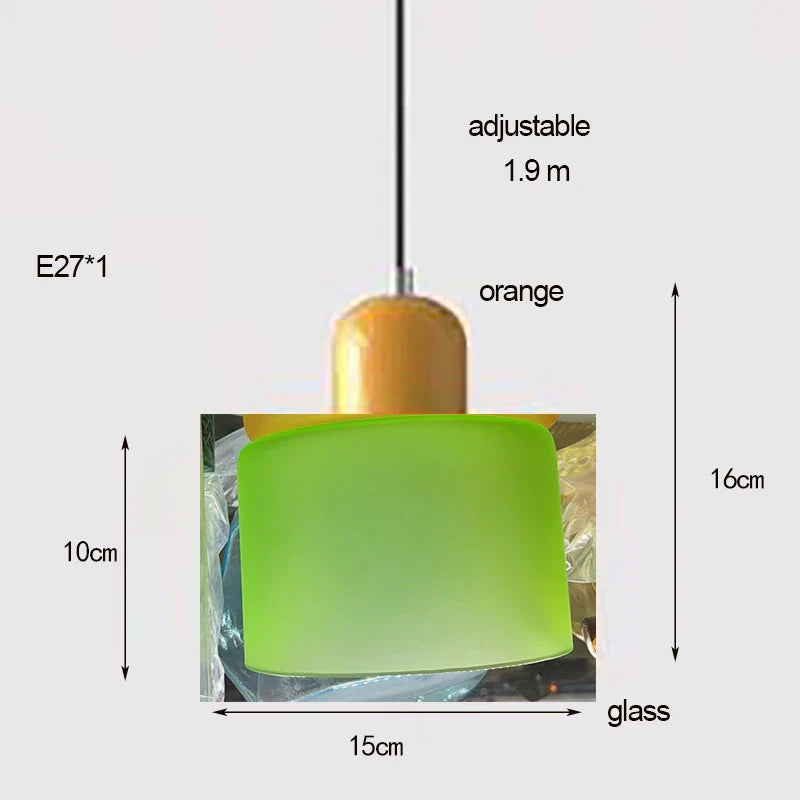 Brillara | Modern Glass Pendant Light with Adjustable Cord