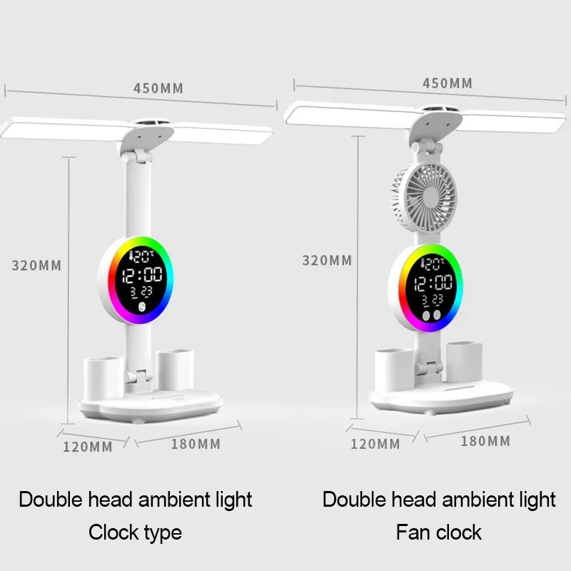 Veylo | Smart LED Desk Lamp with Digital Clock &amp; Organizer