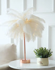 Bedroom LED Night Light Feather Table Lamp Bedside Lamp Modern Wedding Decoration Small Lantern Festive Gift Ins Girl Heart
