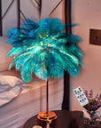 Bedroom LED Night Light Feather Table Lamp Bedside Lamp Modern Wedding Decoration Small Lantern Festive Gift Ins Girl Heart