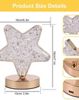 Bedroom Crystal Touch Dimming Night Light Girls Room Home Decor Aesthetics USB Bedside LED Ambient Table 3d Moon Lamp