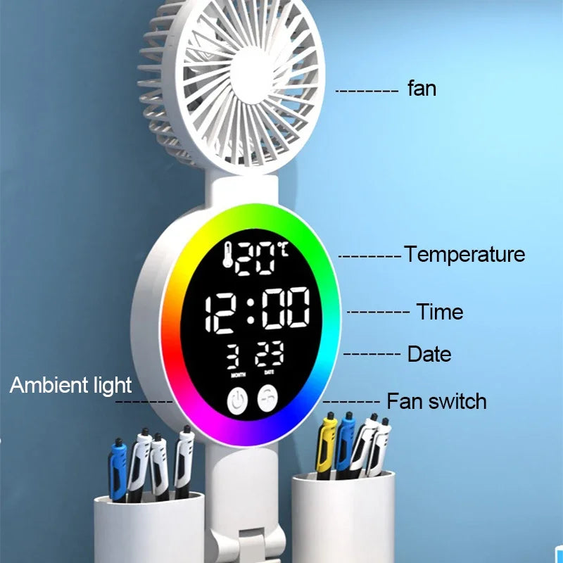 Veylo | Smart LED Desk Lamp with Digital Clock &amp; Organizer