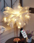 Bedroom LED Night Light Feather Table Lamp Bedside Lamp Modern Wedding Decoration Small Lantern Festive Gift Ins Girl Heart