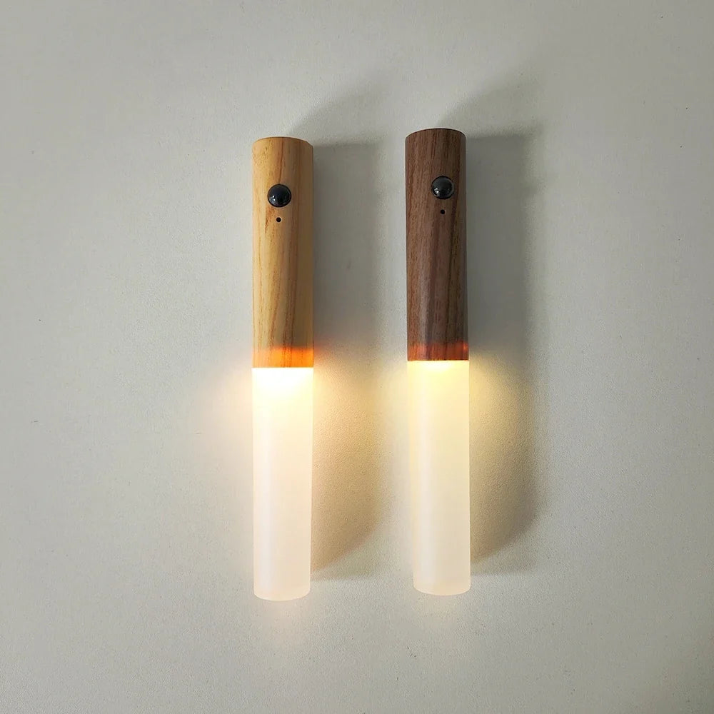 Motion Sensor Smart LED Night Light Rechargeable Magnetic Wall Light Portable Lamp for Cabinet Hallway Bedroom Bath Staircase
