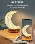 Bedroom Crystal Touch Dimming Night Light Girls Room Home Decor Aesthetics USB Bedside LED Ambient Table 3d Moon Lamp
