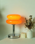 Macaron Glass Table Lamp Trichromatic Dimming Living Room Atmosphere Lamps Eye Protection Night Light Girl Bedroom Bedside Decor